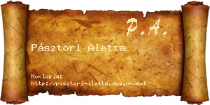 Pásztori Aletta névjegykártya